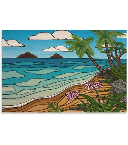 【極美品②】ヘザーブラウン Heather Brown 正規フレーム 絵 ハワイ Heather Brown Art Japan ヘザーブラウン Tropical Paradise